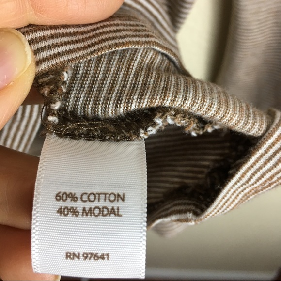 PureJill Striped Shirred Back Long Sleeve Tunic Top Size XL - Picture 6 of 9